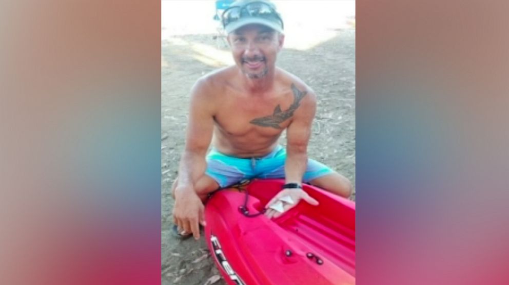 Danny McDaniel and Jon Chambers were kayaking near Ship Rock located about two miles off the coast of Catalina Island on Saturday morning when they got the surprise of their life.