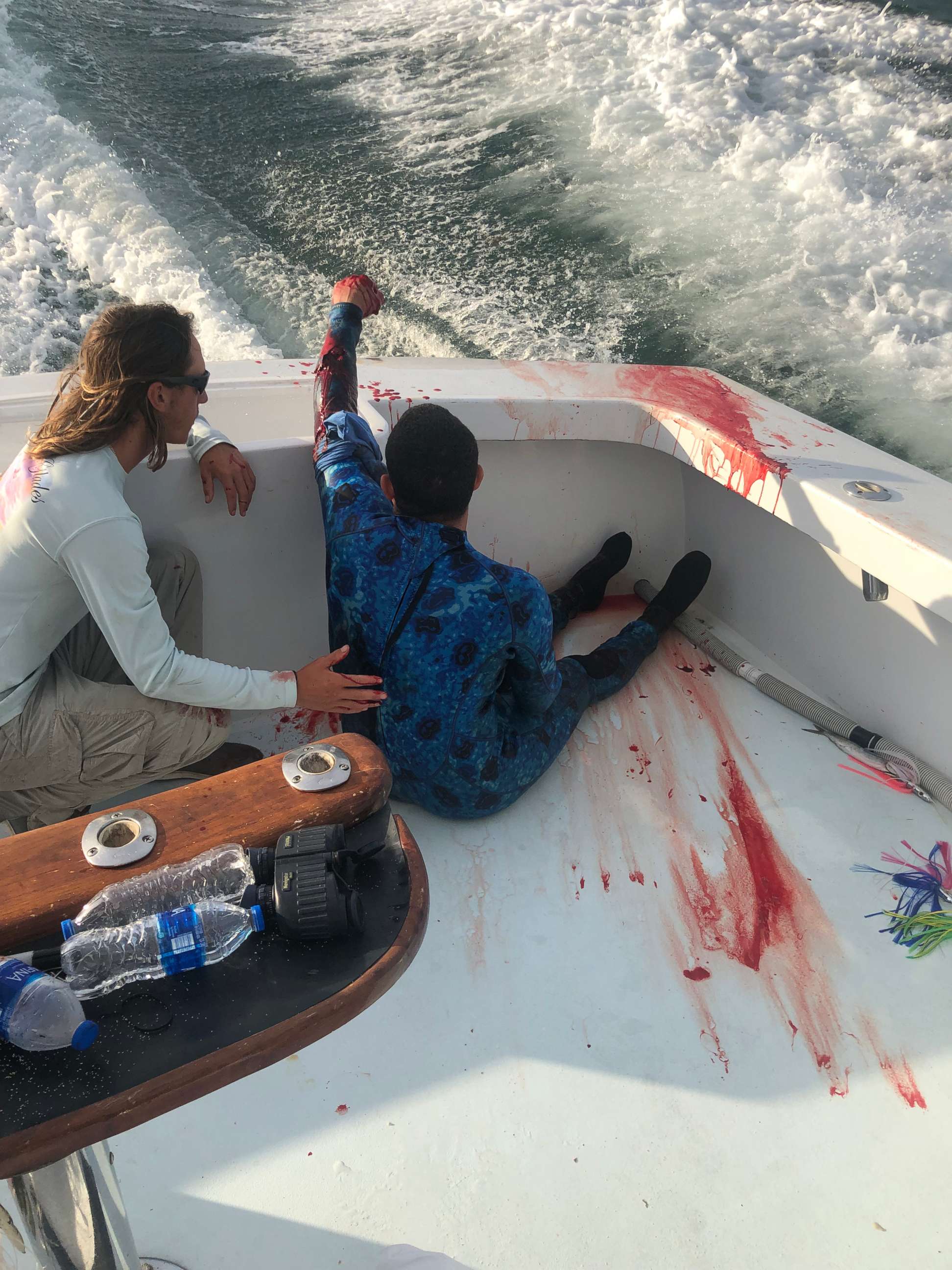 PHOTO: A group of nurses was on a fishing boat off South Florida when a spearfisherman was attacked by a shark, Aug. 3, 2019.
