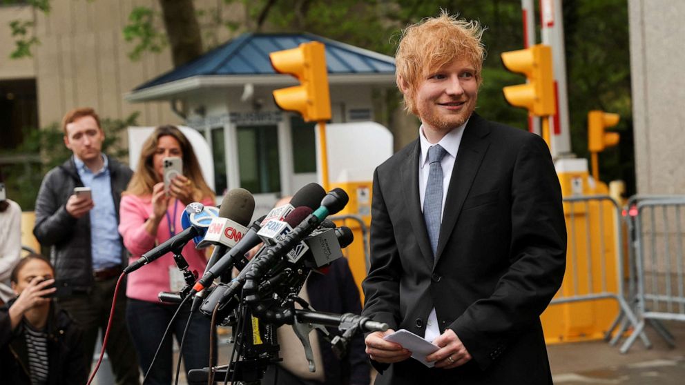 Ed Sheeran wins copyright infringement lawsuit involving 'Thinking Out Loud'