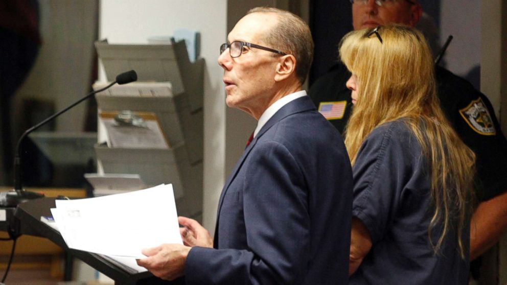 Attorney Richard Lubin speaks during the first court appearance of his client Sheila Keen Warren, Oct. 4, 2017, in West Palm Beach, Fla.