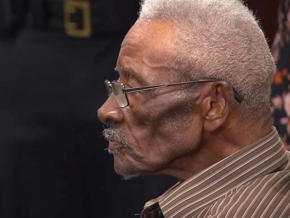 PHOTO: On June 13, 2019, Wake County Sheriff Gerald Baker apologizes to Lynn Council, 86, who says two deputies hanged him from a tree in 1952.