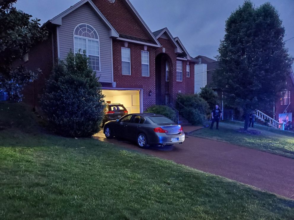 PHOTO: Officer Brian Sherman is being treated for gunshot wounds to his left arm, according to police, after answering a call at 7220 Sugarloaf Dr in Nashville, Tenn., May 4, 2021. 