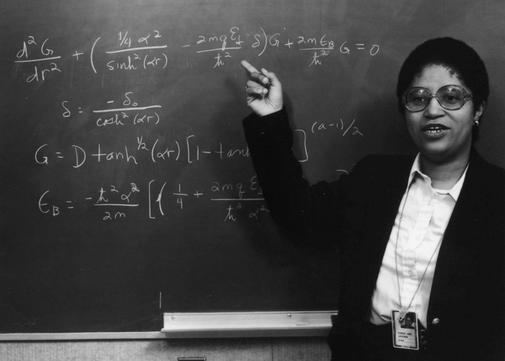 PHOTO: Dr. Shirley Ann Jackson presents research at AT&T Bell Laboratories in an undated photo.