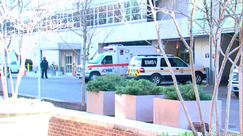 PHOTO: A 24-year-old employee of the University of Maryland Medical Center was shot Monday morning outside of the hospital.