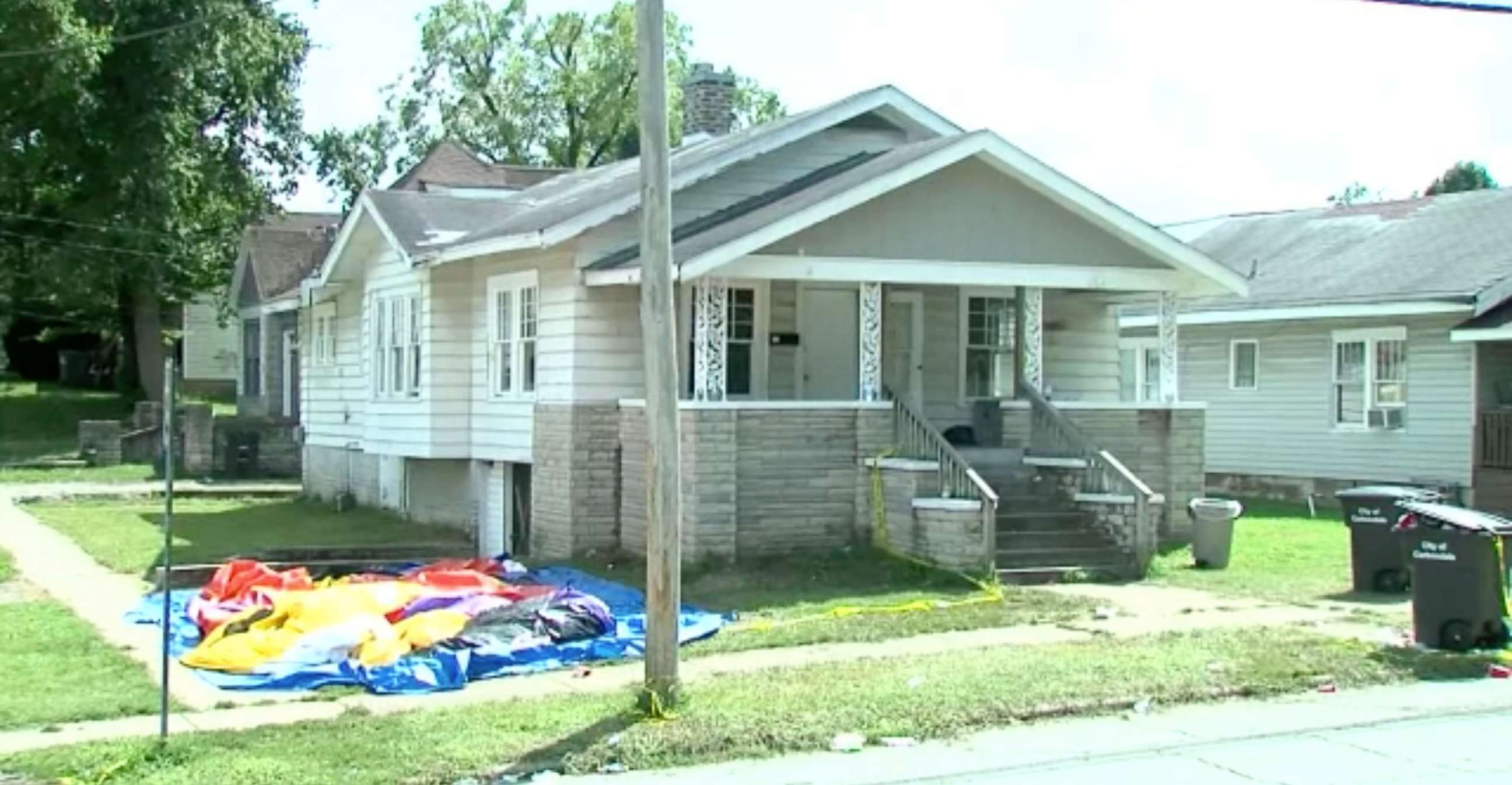 PHOTO: The scene of a shooting that killed Southern Illinois University student Keeshanna Jackson in Carbondale, Ill., Aug. 22, 2021.