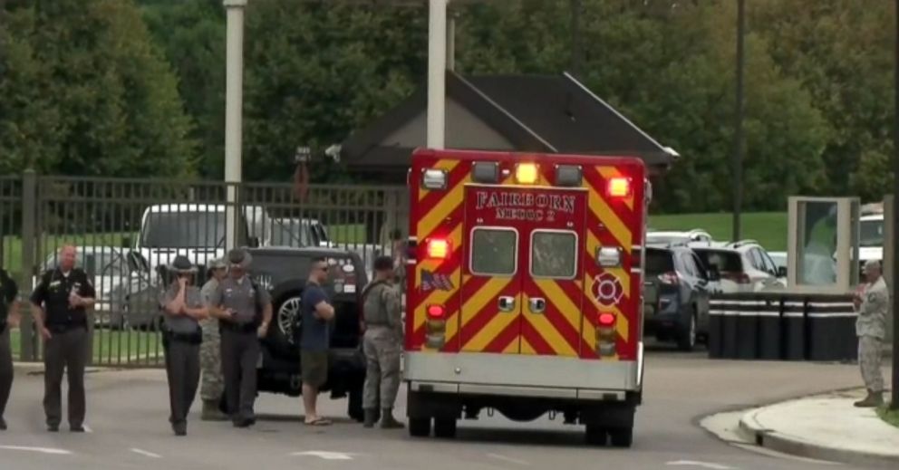 PHOTO: Authorities issued a shelter-in-place order at Wright-Patterson Air Force Base near Dayton, Ohio, Aug. 2, 2018, after getting reports of an active shooter at the base's hospital.