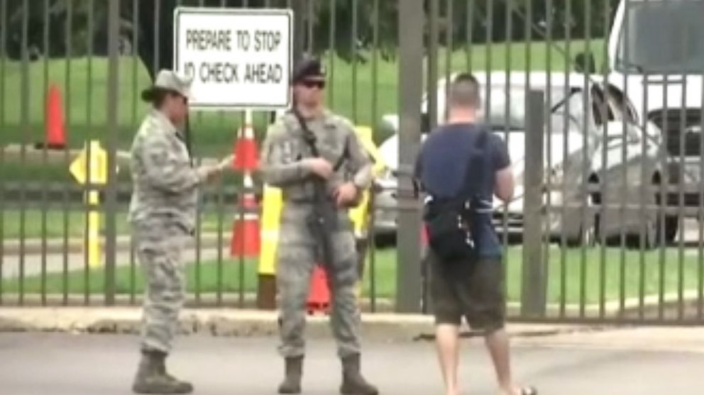 PHOTO: Authorities issued a shelter-in-place order at Wright-Patterson Air Force Base near Dayton, Ohio, Aug. 2, 2018, after getting reports of an active shooter at the base's hospital.