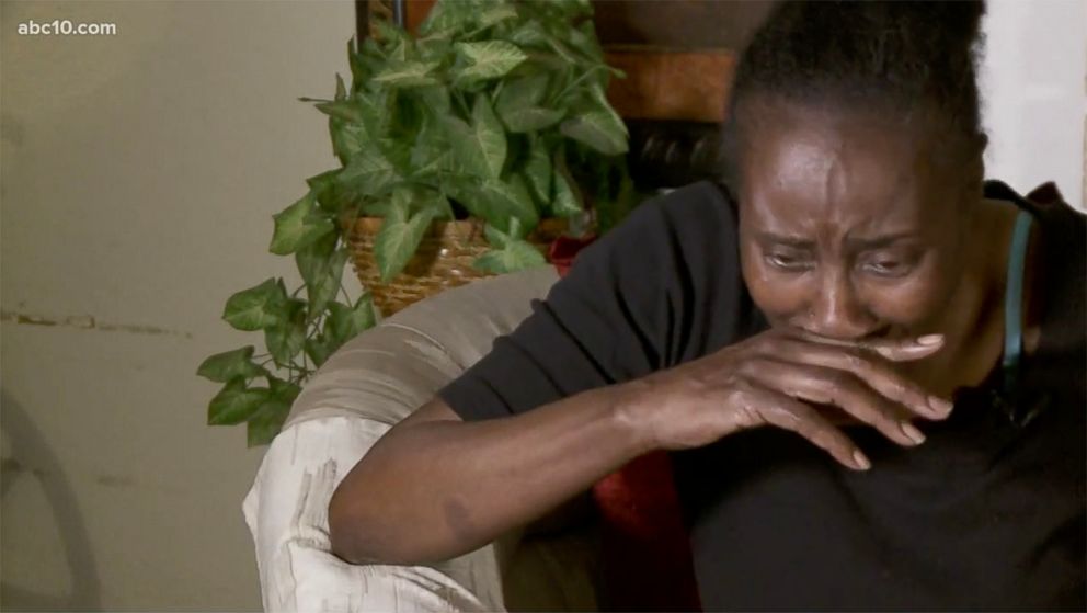 PHOTO: Sequita Thompson, the grandmother to Stephen Clark, during an interview in which she describes how her grandson was shot 20 times by Sacramento Police officers, in the backyard of her home.