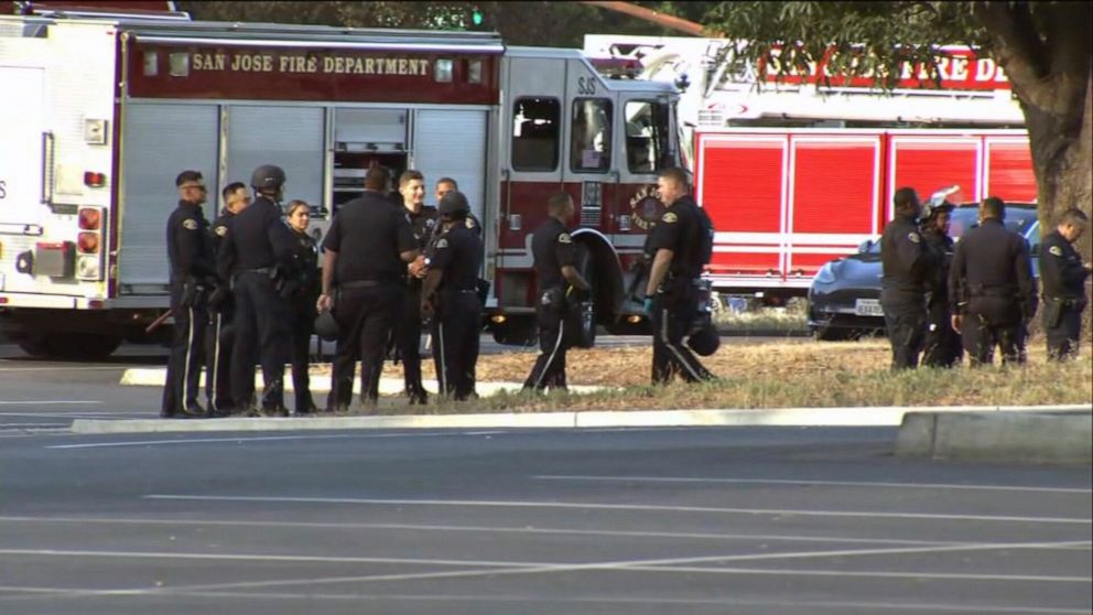 PHOTO: A shooting was reported at the Santa Clara Valley Transportation Authority (VTA) facility in San Jose, Calif., May 26, 2021.