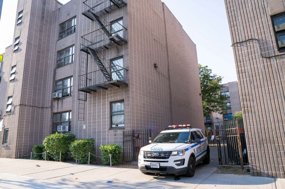 PHOTO: Police on the scene on Quincy St. near Stuyvesant Ave., outside NYCH Stuyvesant Gardens Houses on June 26, 2022.