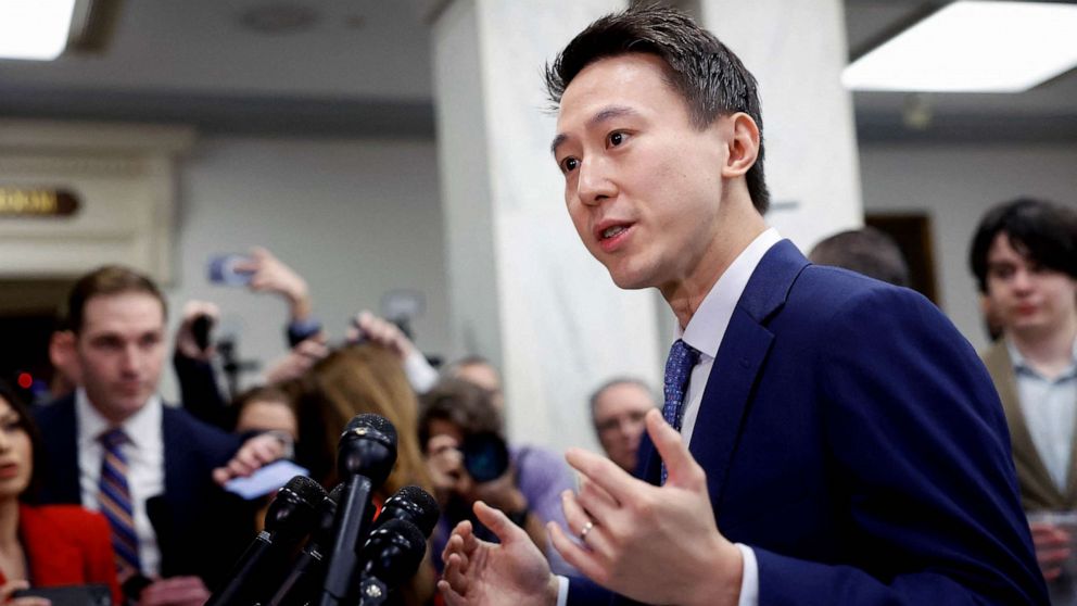 PHOTO: TikTok Chief Executive Shou Zi Chew is pictured on the day he will testify before a House Energy and Commerce Committee hearing on Capitol Hill in Washington, March 23, 2023.