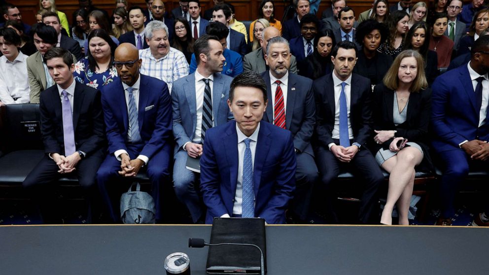 PHOTO: TikTok Chief Executive Shou Zi Chew is pictured on the day he will testify before a House Energy and Commerce Committee hearing on Capitol Hill in Washington, March 23, 2023.
