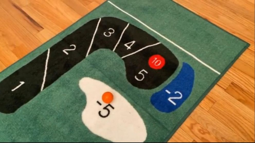 PHOTO: In Denver, Colorado, dad-daughter duo Danielle and Jeff Storey invented the game Shuffle Golf, which combines shuffleboard and golfing.