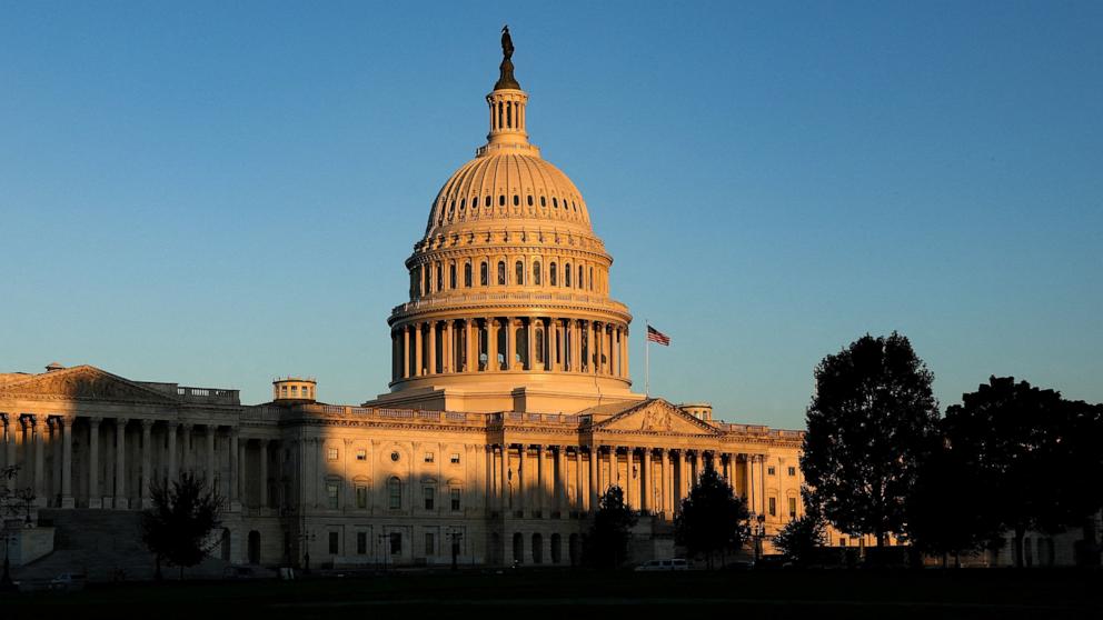 PHOTO: A general view of the U.S. Capitol at sunrise during a continued partial shutdown of the federal government in Washington, October 6, 2025.