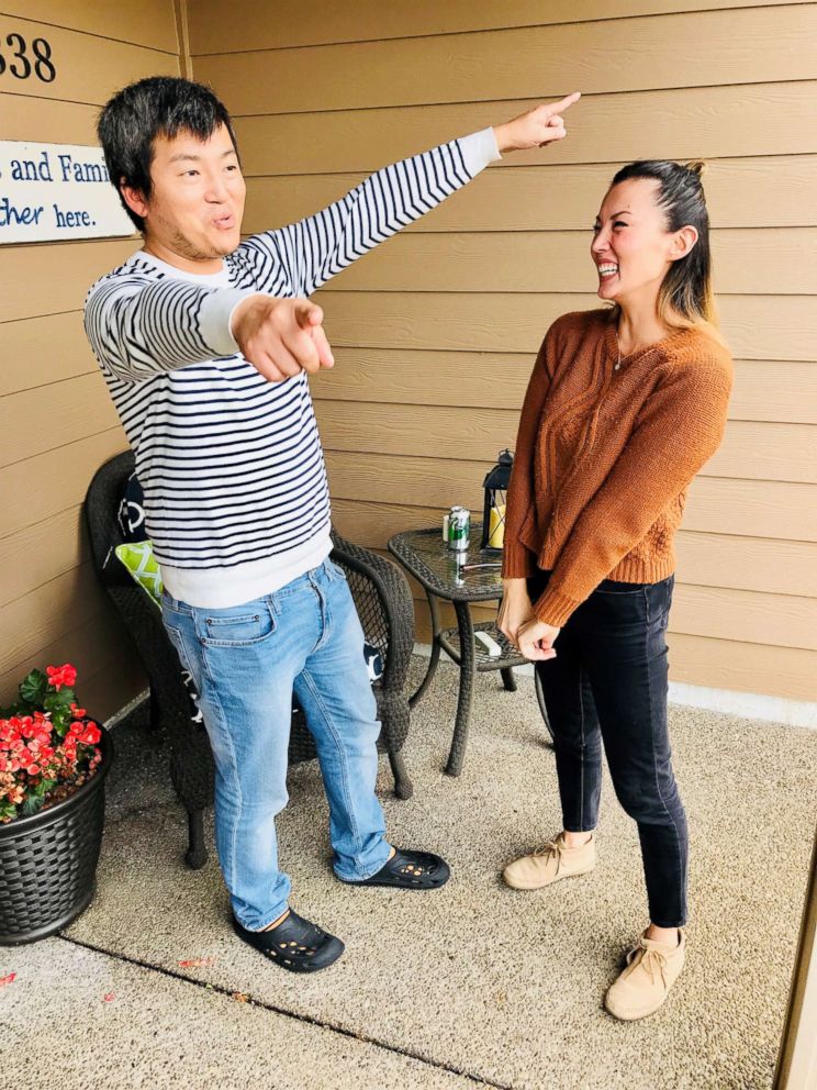 PHOTO: Justin Kragt and his sister Renee Alanko are pictured together after they were reunited in Oregon in September 2018.