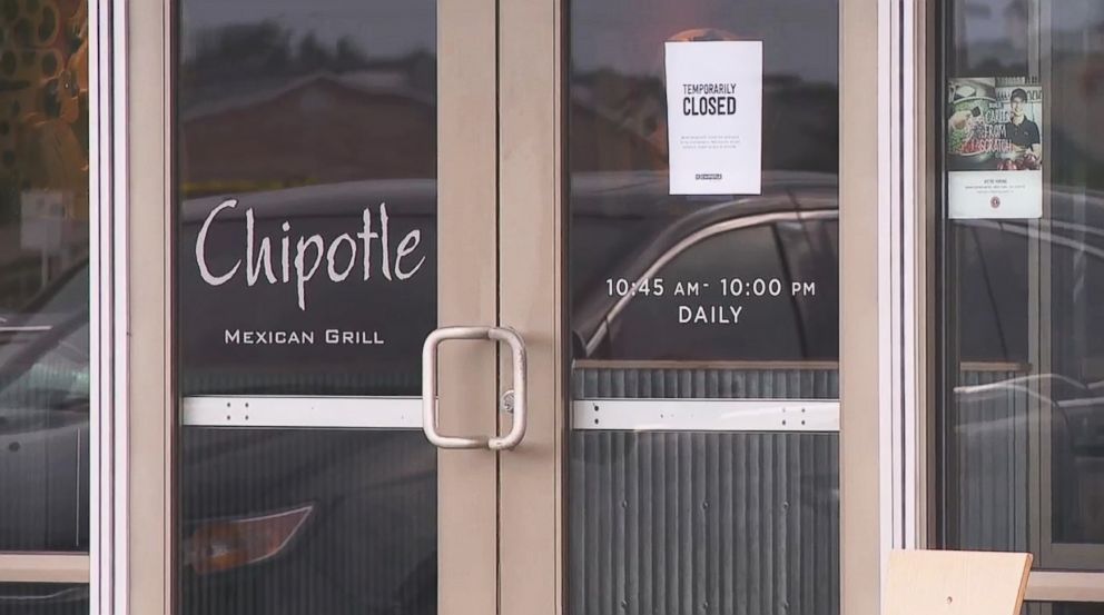 PHOTO: A Chipotle in Powell, Ohio is closed on July 30, 2018, after reports of a possible food-borne illness affecting customers of the Sawmill Parkway location.
