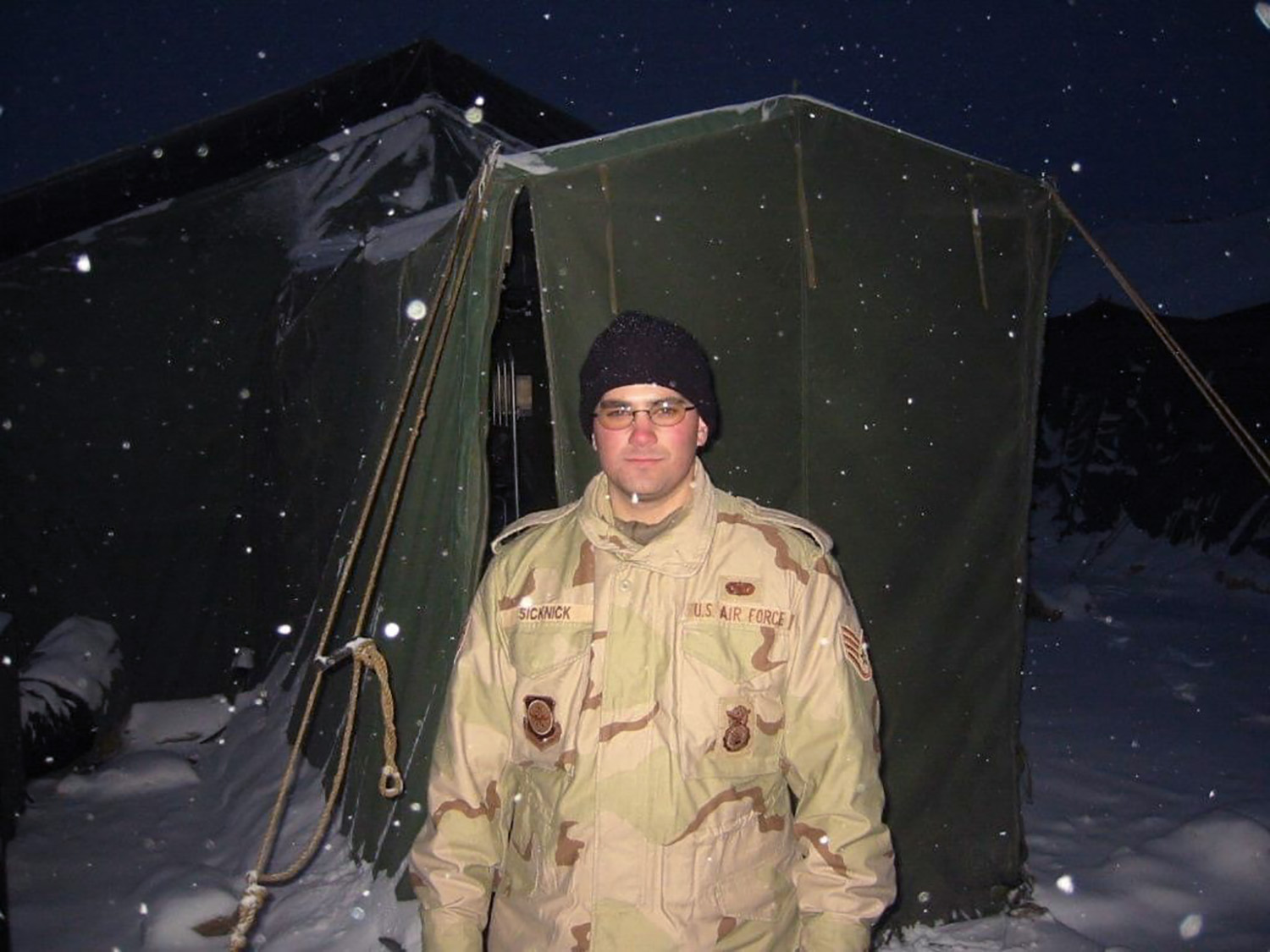 PHOTO: A photo of Capitol Police officer Brian Sicknick in 2003 while deployed with the New Jersey National Guard in Kyrgyzstan.