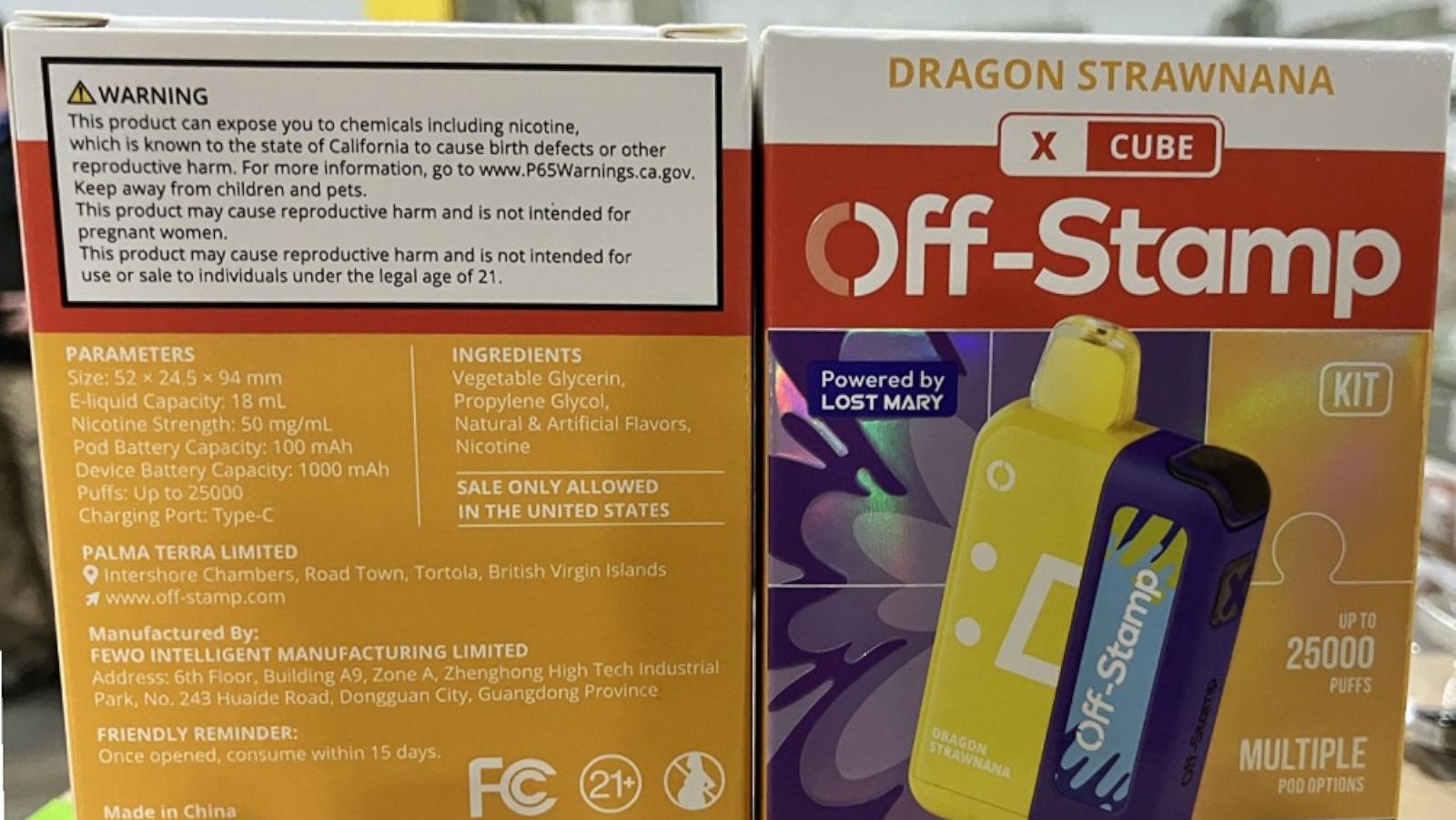 Nearly $34 million worth of illegal e-cigarettes seized by federal  officials