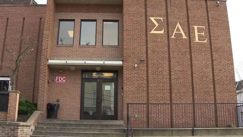 PHOTO: A student was critically injured in a fall at the Sigma Alpha Epsilon house on the campus of West Virginia University on Saturday, Nov. 10, 2018.