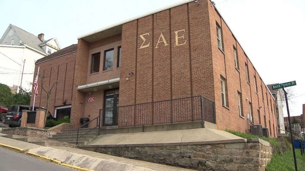 PHOTO: A student was critically injured in a fall at the Sigma Alpha Epsilon house on the campus of West Virginia University on Saturday, Nov. 10, 2018.