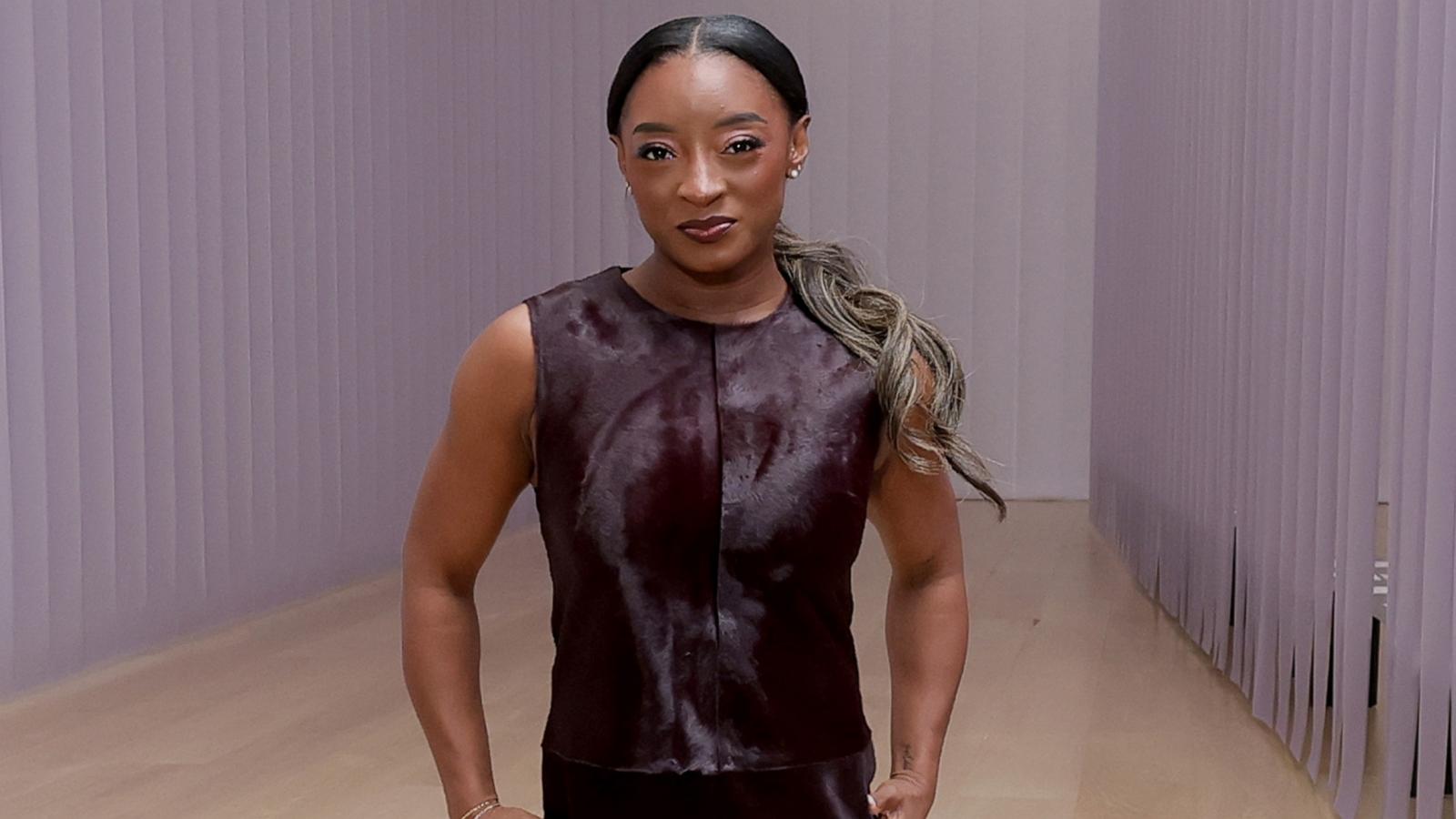 PHOTO: Simone Biles attends the Simkhai fashion show during New York Fashion Week, September 11, 2026 in New York City.