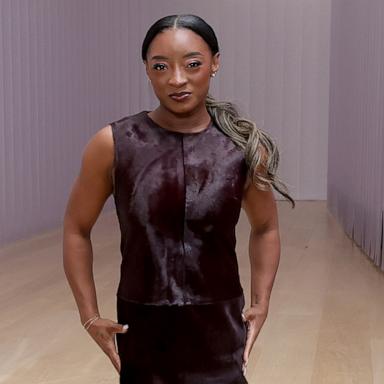 PHOTO: Simone Biles attends the Simkhai fashion show during New York Fashion Week, September 11, 2026 in New York City. 