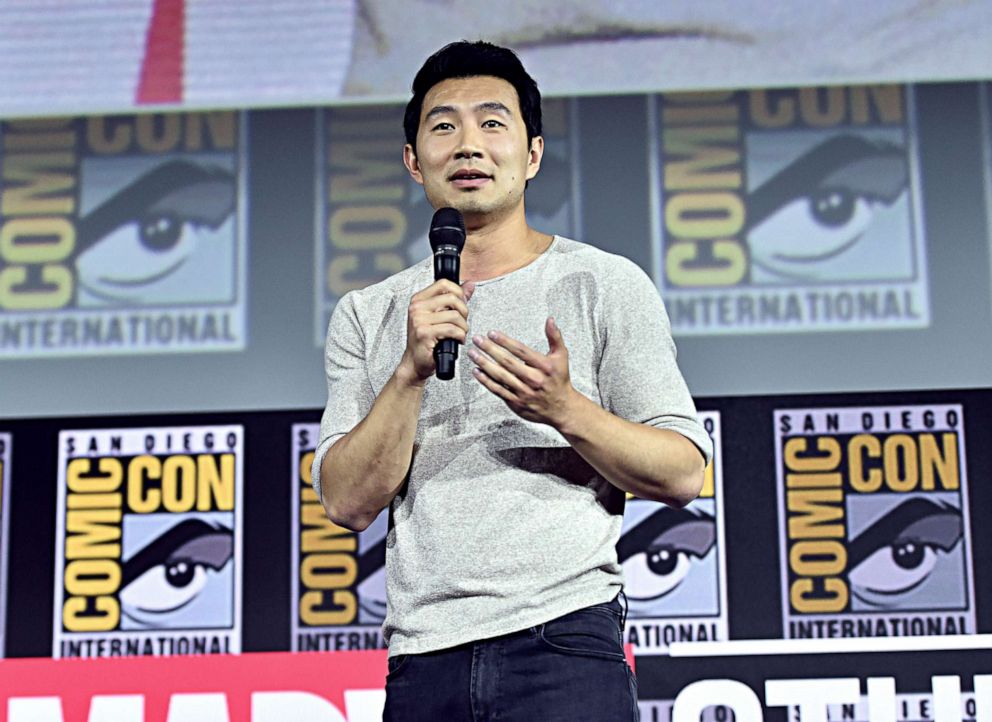 PHOTO: Simu Liu of Marvel Studios' "Shang-Chi and the Legend of the Ten Rings" at the San Diego Comic-Con International 2019 Marvel Studios Panel, July 20, 2019.