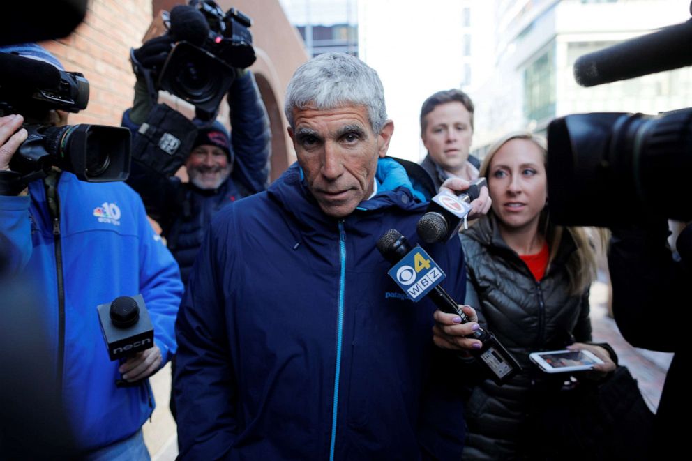 PHOTO: William "Rick" Singer leaves the federal courthouse after facing charges in a nationwide college admissions cheating scheme in Boston, March 12, 2019.