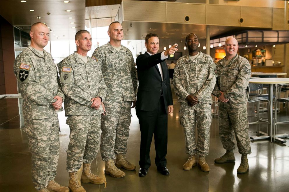 PHOTO: Gary Sinise makes an appearance at Clover Park Technical College, Dec. 9, 2014, in Lakewood, Washington.