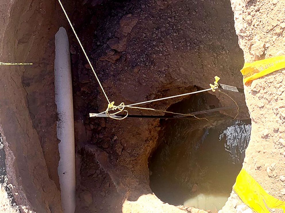 PHOTO: Members of the Phoenix Fire Department helped officials in Hermosillo, Mexico rescue a man after he fell into a sinkhole, Oct. 19, 2019.  