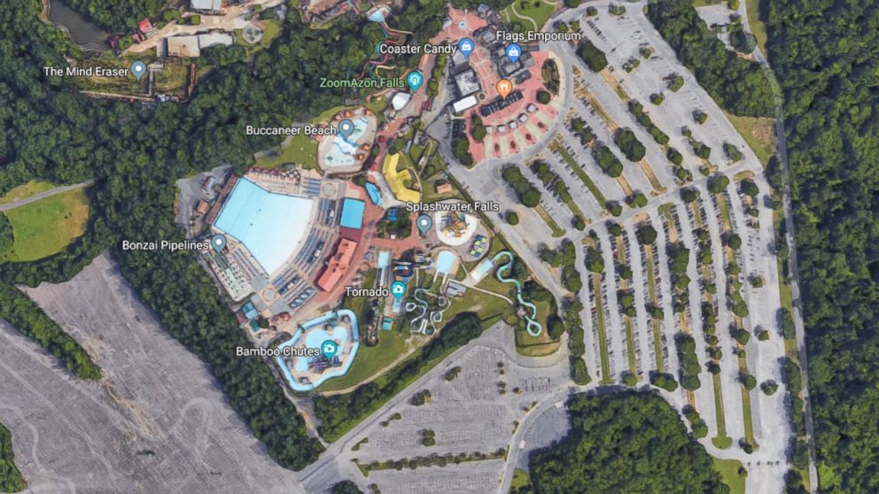 PHOTO: Six Flags America in Maryland is pictured in a Google Street View image dated 2018.