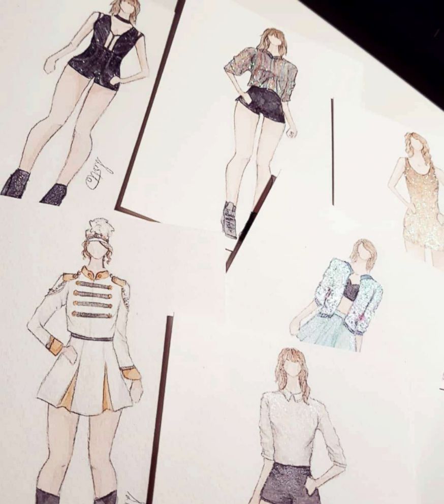 PHOTO: Lotte's sketches of Taylor Swift's tour costumes before she recreated them.