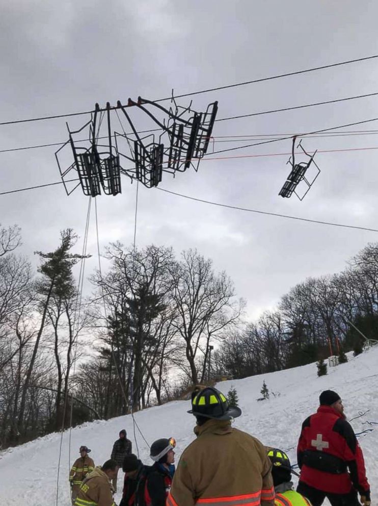 PHOTO: Company 5 and Centre Hall Volunteer Fire Company were dispatched to assist Boalsburg Fire Company with a high-angle rescue at Tussey Mountain Ski Resort in Pennsylvania, Dec. 16, 2017. 
