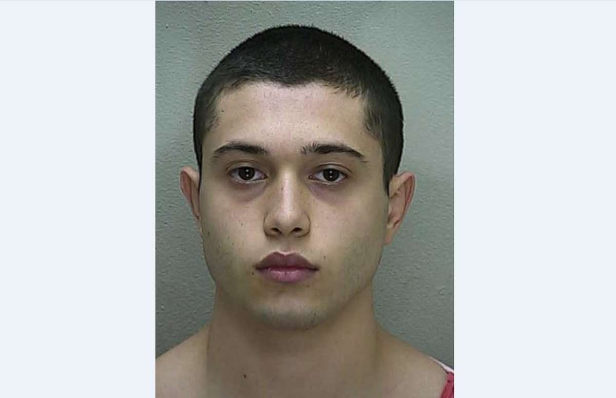 Sky Bouche, 19, faces five charges, including terrorism and aggravated assault with a firearm, after allegedly shooting a student at Forest High School in Ocala, Fla., on Friday, April 20, 2018.