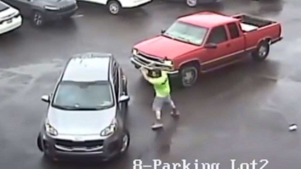 PHOTO: A man is wanted for attacking an SUV with a sledgehammer in Philadelphia, May 22, 2018.
