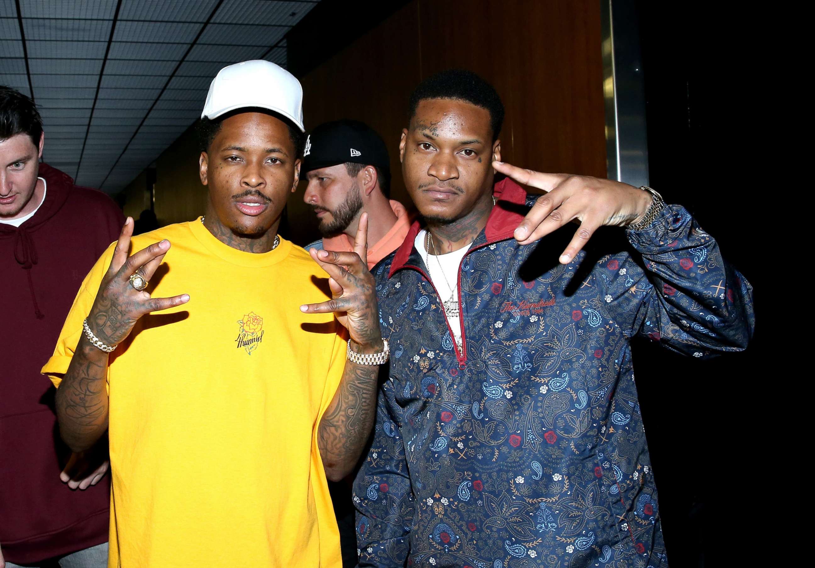 PHOTO: YG and Slim 400 attend night two of the 2017 BET Experience in Los Angeles, June 23, 2017.