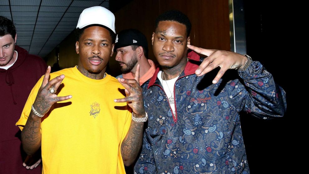 PHOTO: YG and Slim 400 attend night two of the 2017 BET Experience in Los Angeles, June 23, 2017.