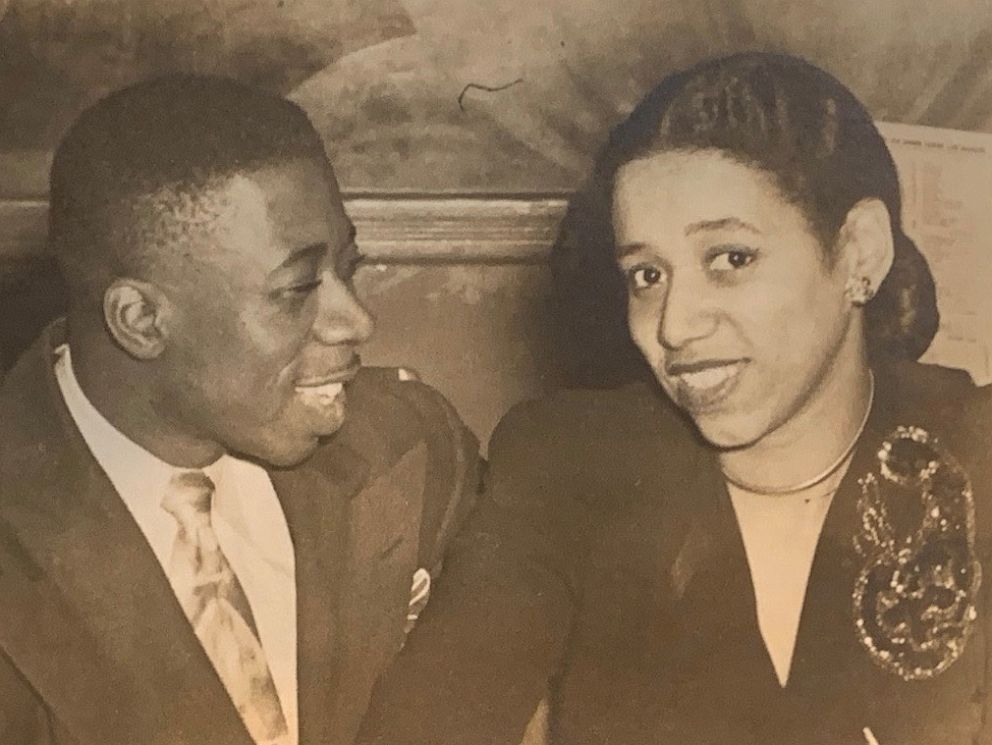 PHOTO: Dr. Robert H. Smith Sr., smiles alongside his wife, Grayce, in December of 1947 at a nightclub in Harlem, New York.
