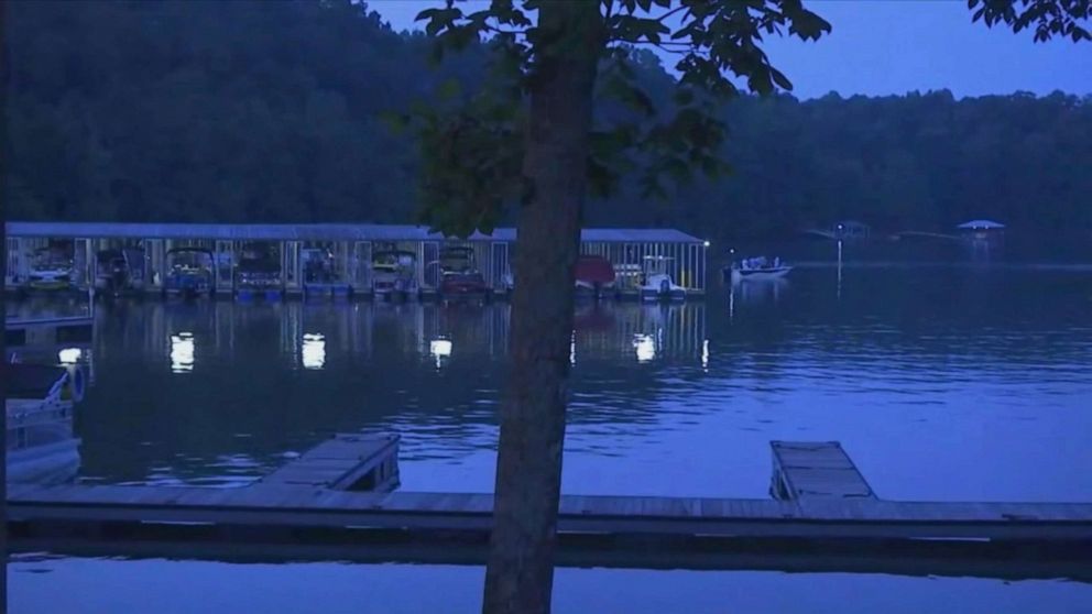 PHOTO: Smith Lake is seen in Crane Hill, Ala., where authorities say five people were injured and one went missing after a boat crash late on July 4, 2019.