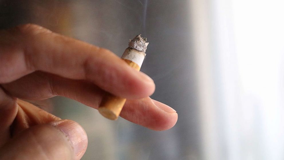 PHOTO: A close-up of person holding cigarette is pictured in this undated stock photo.