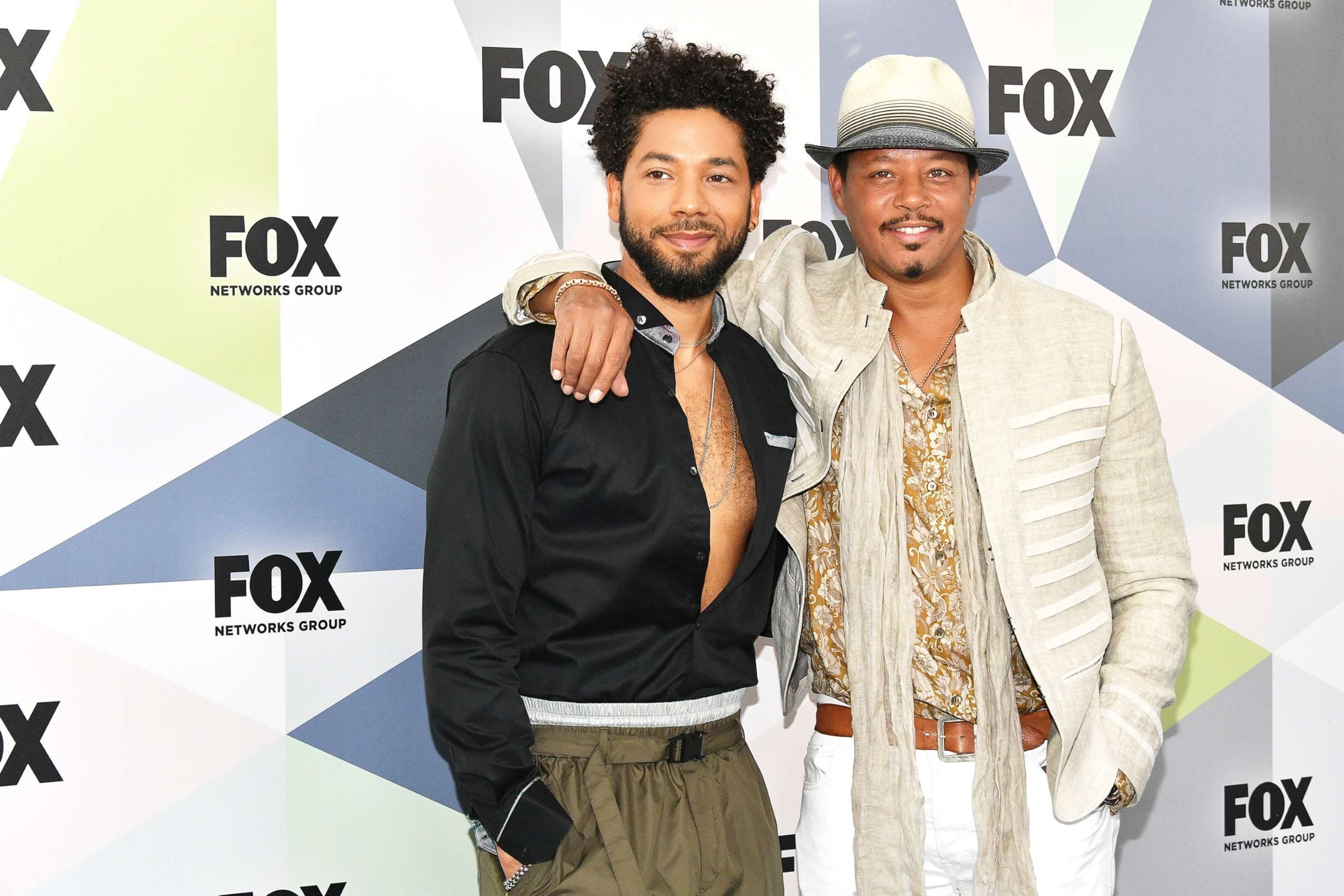 PHOTO: Jussie Smollett (left) and Terrence Howard attend an event on May 14, 2018, in New York City.