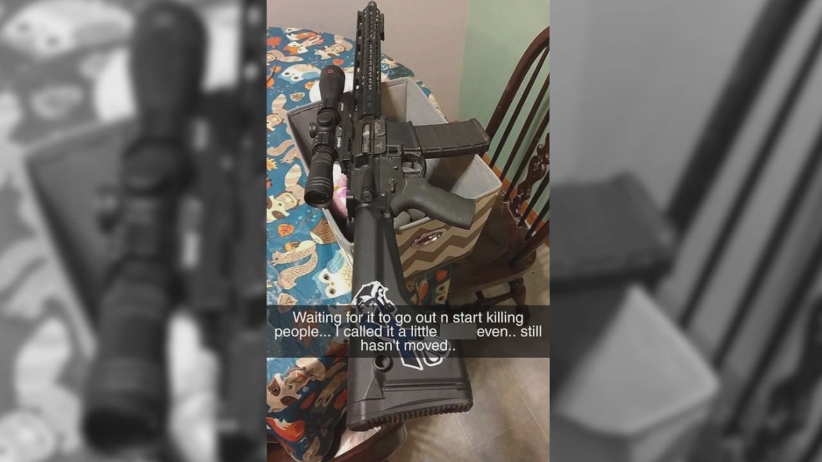 PHOTO: After posting this pro-gun rights image on Snapchat, a 16-year old Indiana boy was investigated by police. 