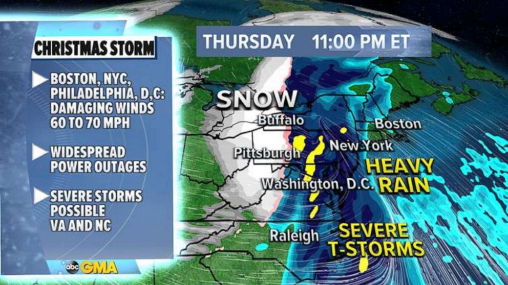 PHOTO: The Christmas week storm is on the move across the U.S., Dec. 22, 2020.
