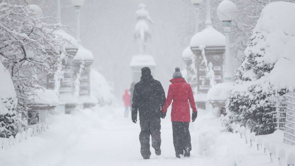Blast of cold air grips Northeast with fresh snow as Christmas storm approaches