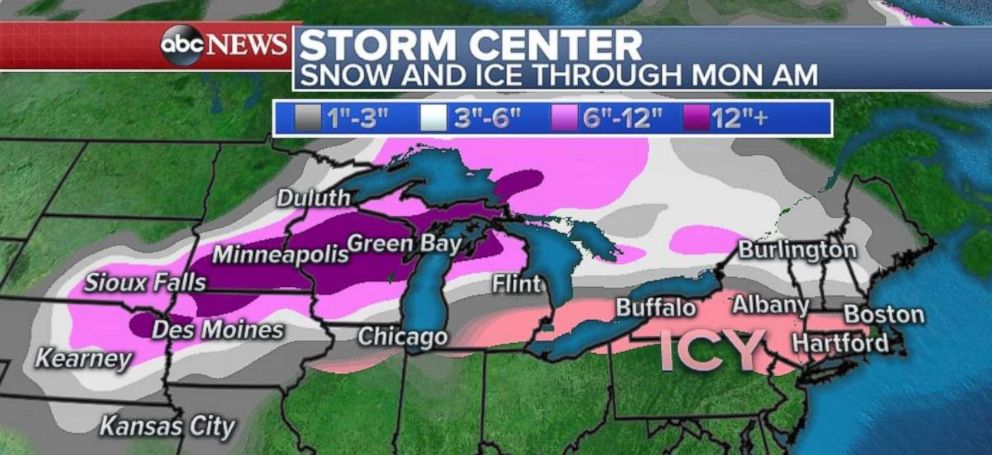 Southern Minnesota and Wisconsin could see record snow from the storm moving through the region this weekend.