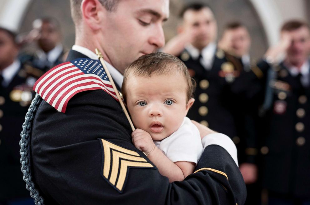 PHOTO: Christian Harris, the daughter of Army Specialist Chris Harris who was killed last year, took part in a special photo shoot with some of Harris' former comrades.