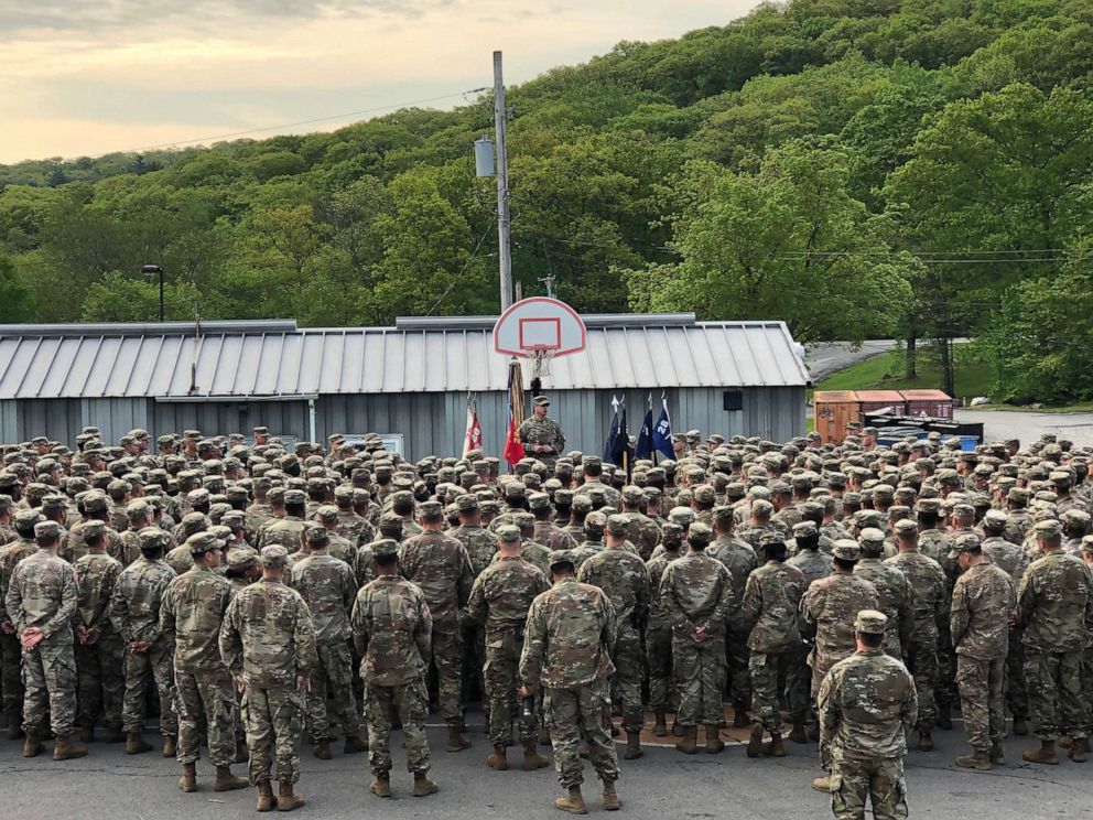 PHOTO: Task Force 1-28th Infantry, 3rd Infantry Division holds a formation at Camp Natural Bridge as they prepare to training cadets this summer during Cadet Summer Training.