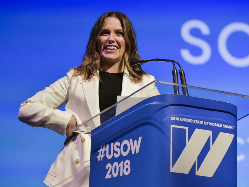 PHOTO: Sophia Bush speaks on stage at The United State of Women Summit 2018, May 5, 2018 in Los Angeles.