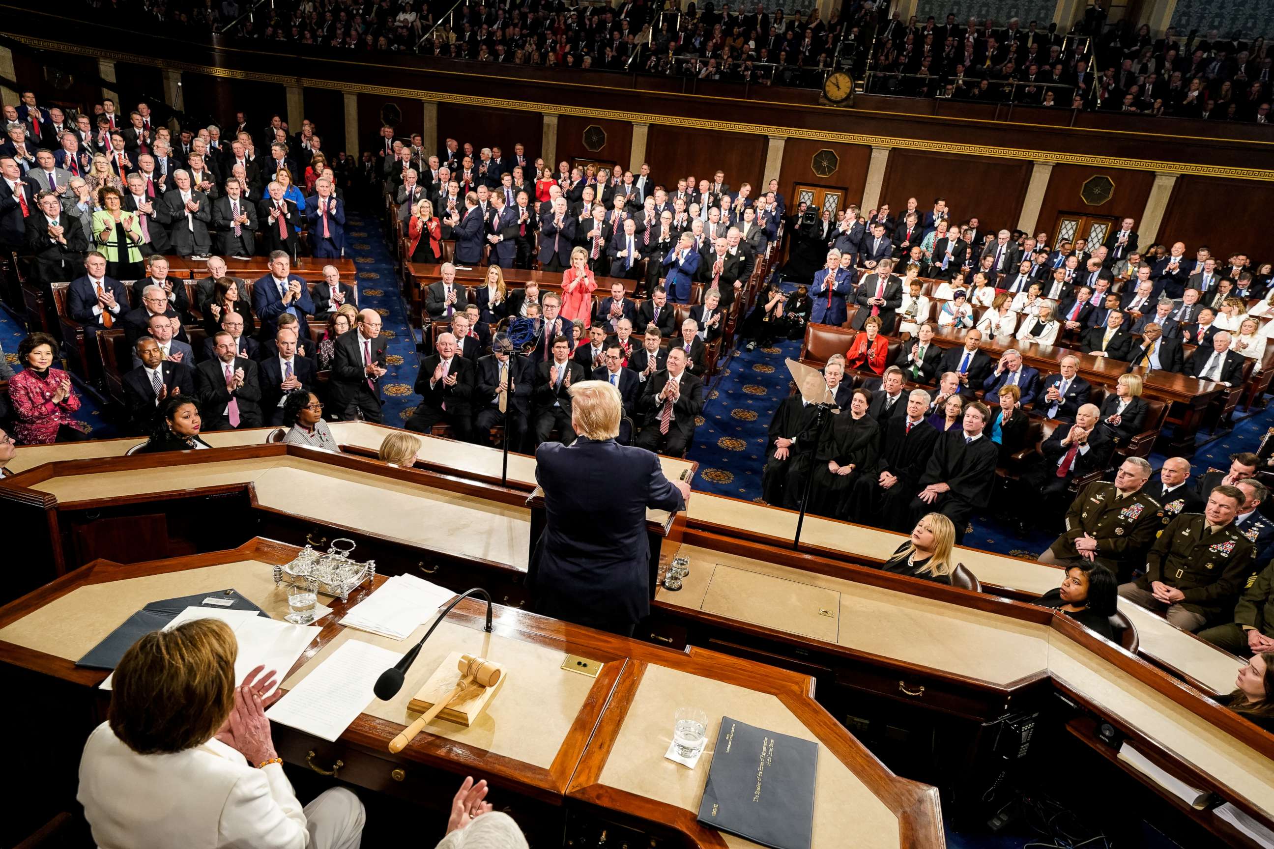 PHOTO: President Donald Trump gives the State of the Union Address in the House Chamber of the Capitol, in Washington D.C., Tuesday, Feb. 4, 2020.