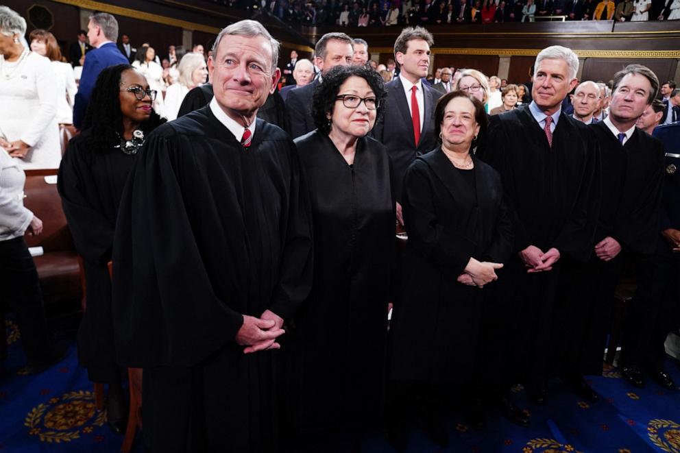PHOTO: Supreme Court Justices attend President Joe Biden's State of the Union address to a joint session of Congress in Washington, Mar. 7, 2024.